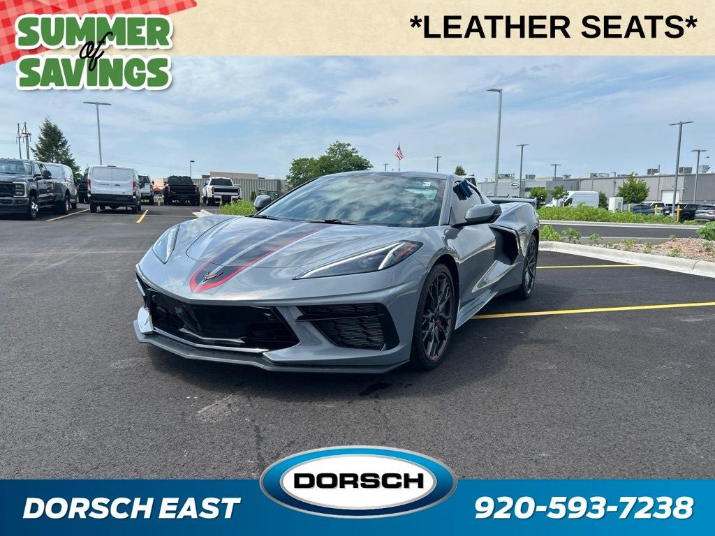 2025 Chevrolet Corvette Stingray 2LT in Sea Wolf Gray Tricoat — front three-quarter view
