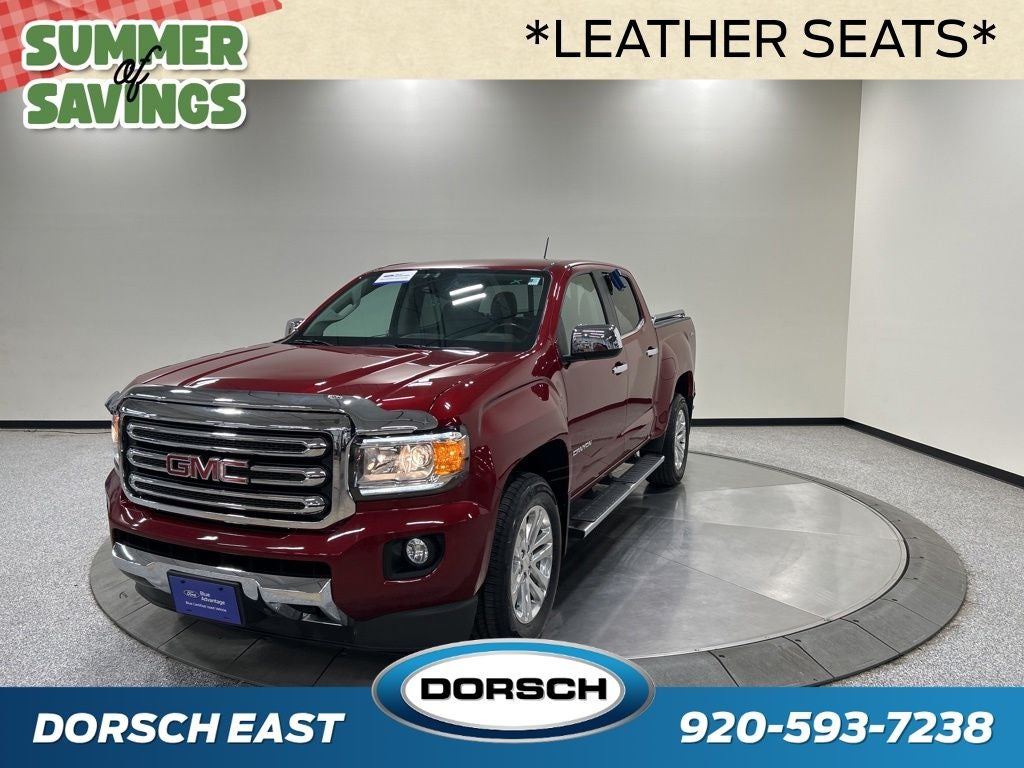 2019 GMC Canyon SLT in Red Quartz Tintcoat — front three-quarter view