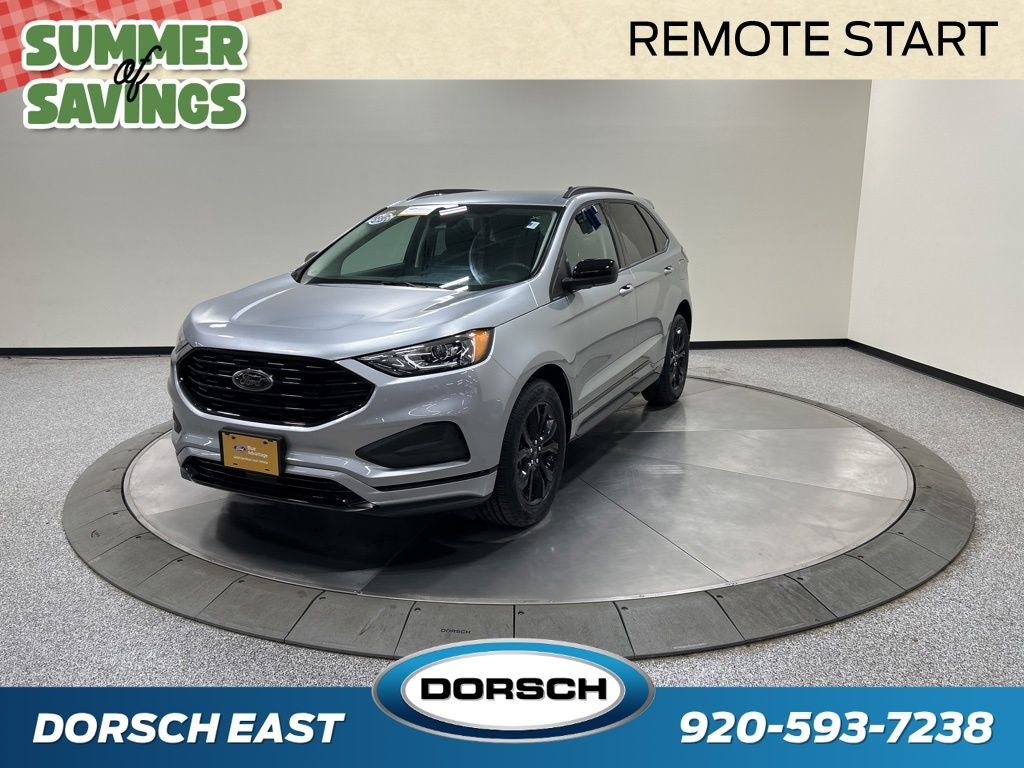 2024 Ford Edge SE in Iconic Silver Metallic — front three-quarter view