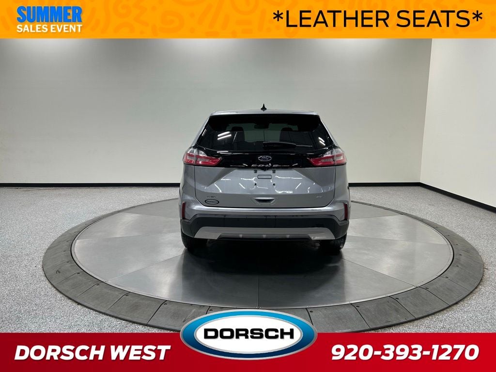 2022 Ford Edge SEL in Iconic Silver Metallic — front three-quarter view