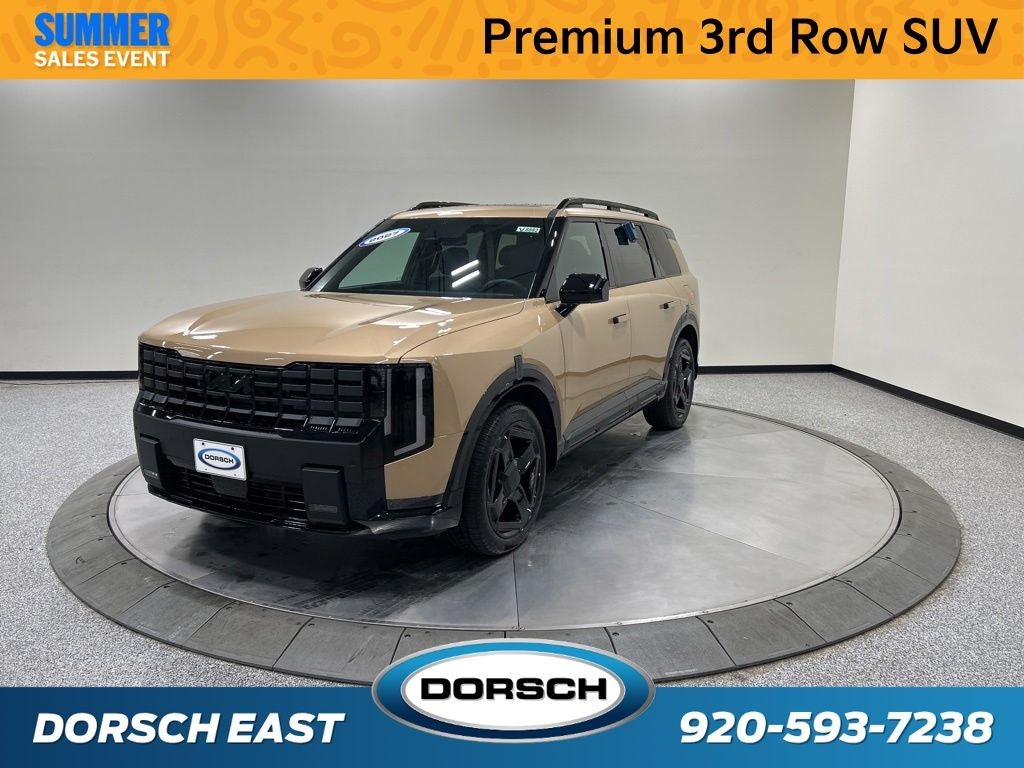 2027 Kia Telluride X-Line EX in Terrain Brown — front three-quarter view
