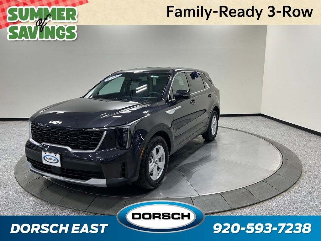 2026 Kia Sorento LX in Panthera Metal — front three-quarter view