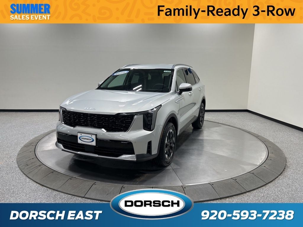 2026 Kia Sorento S in Ivory Silver — front three-quarter view