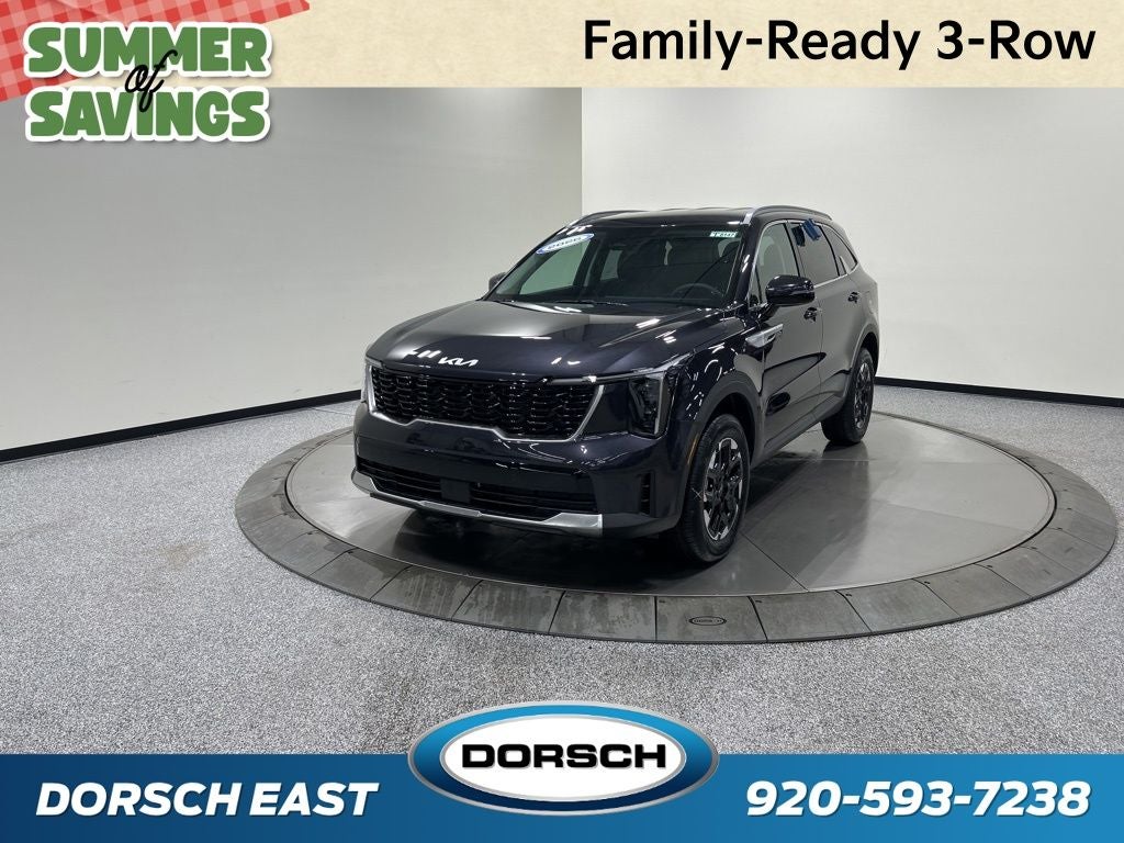2026 Kia Sorento S in Panthera Metal — front three-quarter view