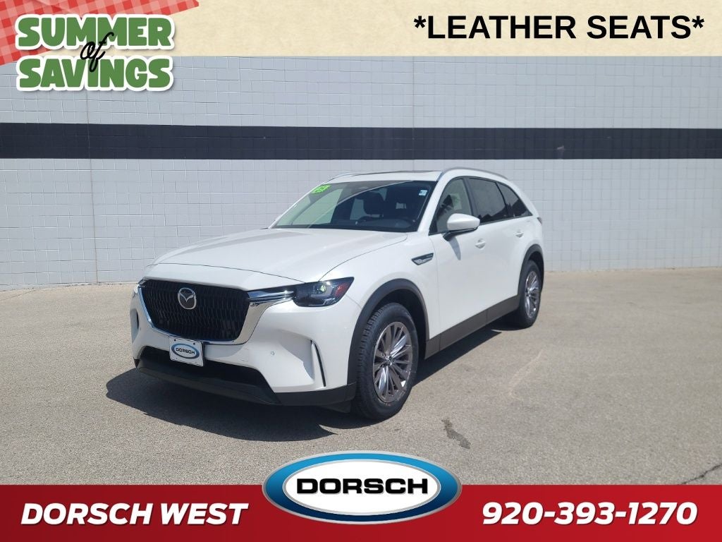 2025 Mazda Mazda CX-90 3.3 Turbo Preferred in Rhodium White Premium — front three-quarter view